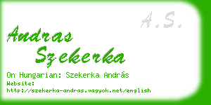 andras szekerka business card